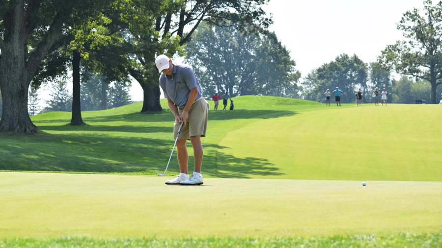 Ben Feld of Green Valley CC fired a 66 and is a co-leader after round one of the 106th Pennsylvania Amateur