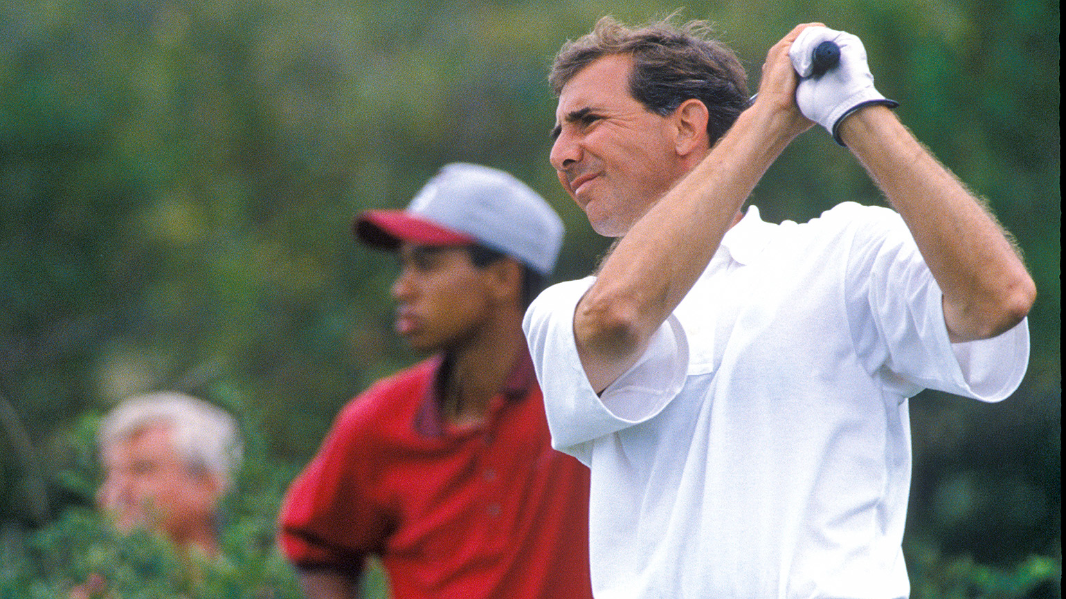George Buddy Marucci at the 1995 U.S. Amateur final against Tiger Woods